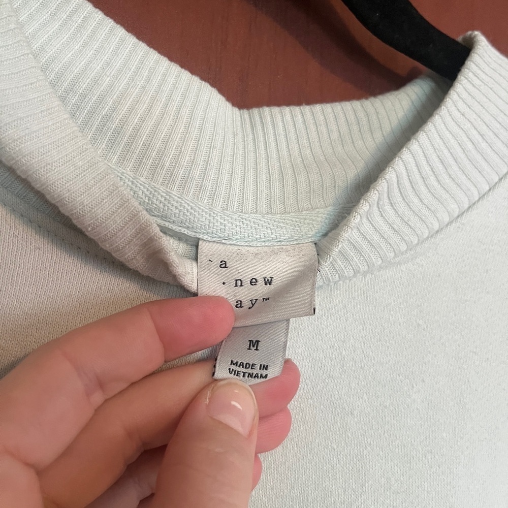 a new day Baby blue Women's Crew Neck Sweater - Picture 4 of 9